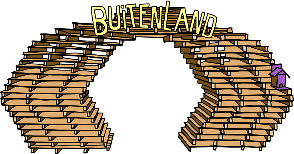 Buitenland illustratie pallets